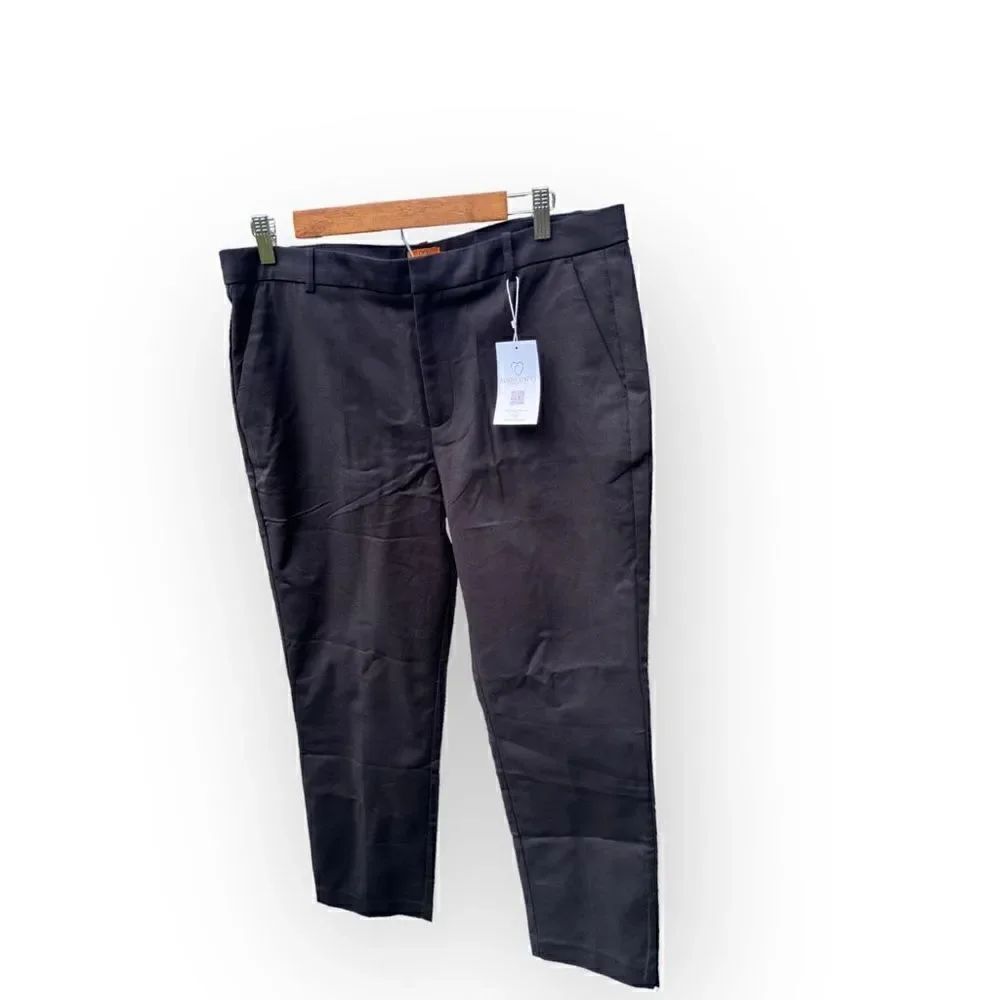 NWT Mary Crafts black trousers size 14 qd028 cotton/elastic blend